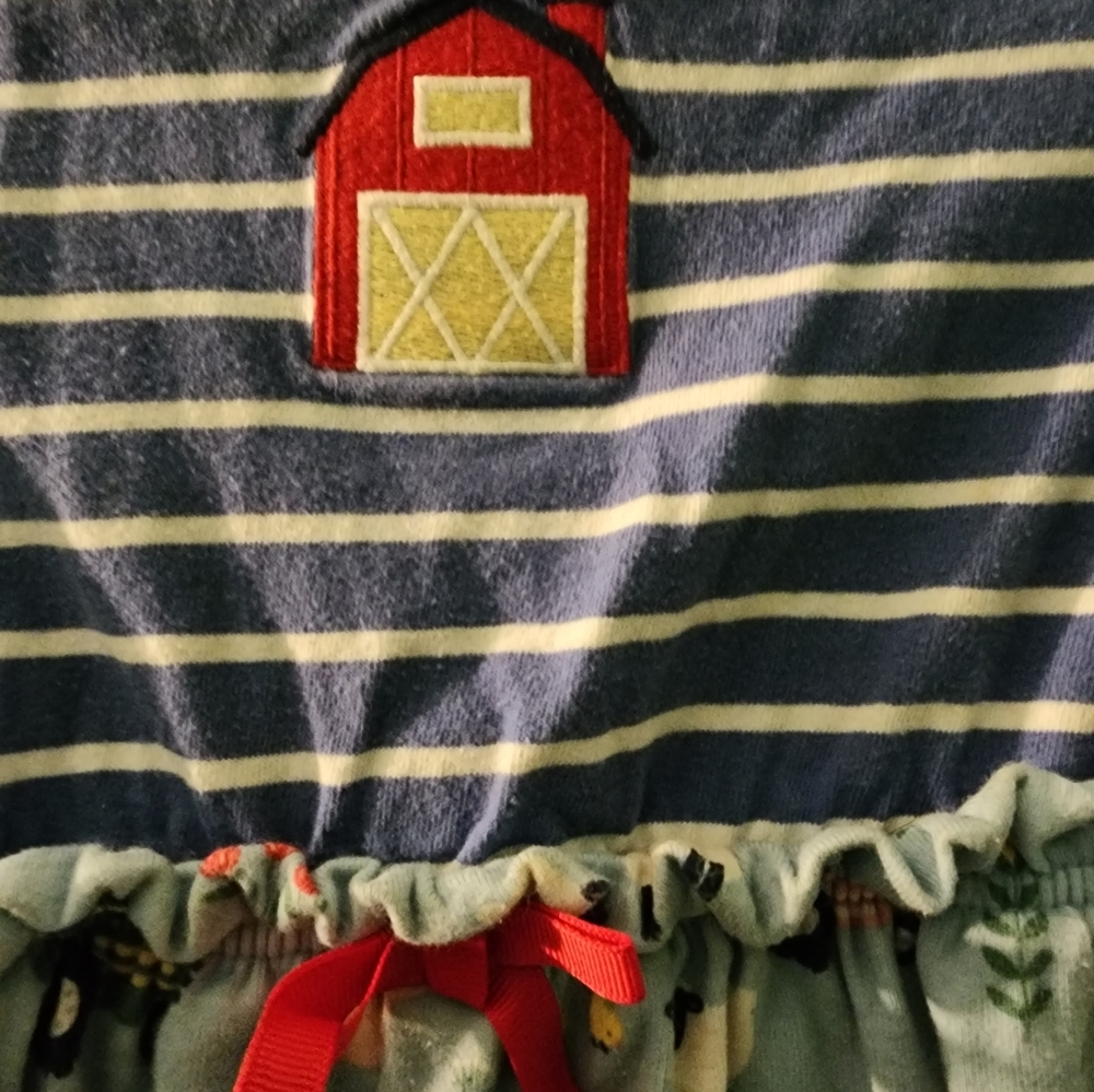 Girls Paperbag Waist Dress - Farming Friends  Gymboree Size 7 - Picture 4 of 5